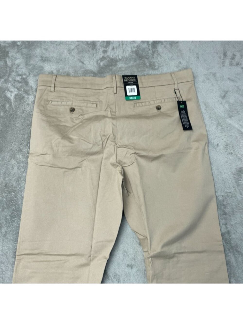 Banana Republic Men's 38x32 Chino Pants Slim Straight Fit Beige Stretch d1828 - Picture 12 of 13